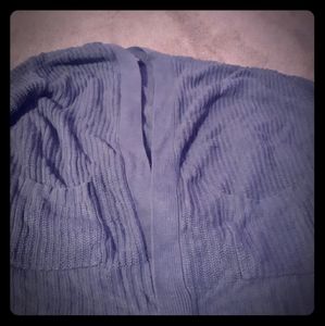 Oversized gray open cardigan